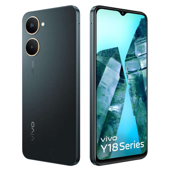 vivo Y18i (Space Black, 4GB RAM, 64GB Storage)